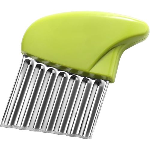 Crinkle Cutter Stainless Steel Potato Veggies Wavy Chop French Fry Slicer