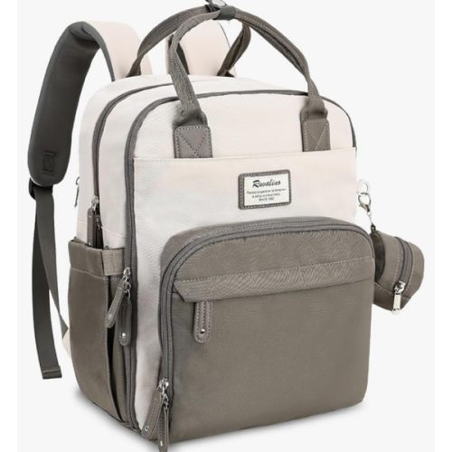 Amazon.com: RUVALINO Diaper Bag Backpack-Multifunction Baby Travel Bag with Changing pad, Insulated Bottle Holders & Pacifier Case, Large Capacity, Waterproof, Cream & Taupe