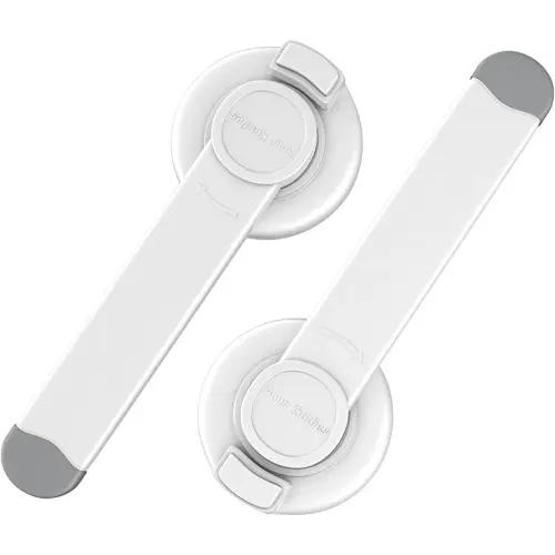 4our Kiddies Baby Toilet Lock (2 Pack) for Child Safety, Baby Proof Toilet Seat Lock with 2 Extra Pallet Fit for Most Standard Toilet, Easy Intallation Toilet Lid Lock with 2 Extra 3M Adhesive