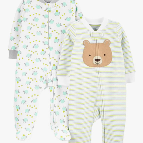 Simple Joys by Carter's Baby Neutral 2-pack Cotton Footed Sleep and Play