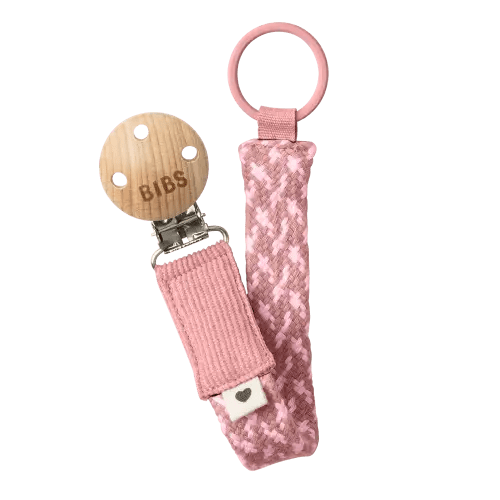 BIBS Pacifier Clip - Dusty Pink