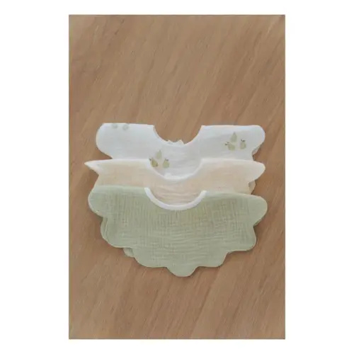 Soft Spot - Garden petal bibs in organic cotton - Set of 3 - Garden | Smallable