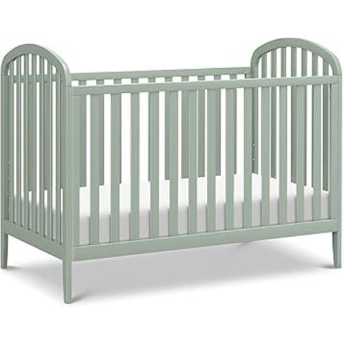 DaVinci Beau 3-in-1 Baby Crib Convertible to Toddler Bed, Daybed - Durable & Easy to Assemble - GREENGUARD Gold Certified - 4 Adjustable Mattress Heights, Conversion Kit Sold Separately - Light Sage