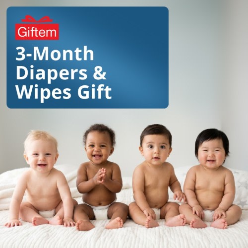 Giftem > Diapers & Wipes Gifts > 3-Month Diapers & Wipes Gift
