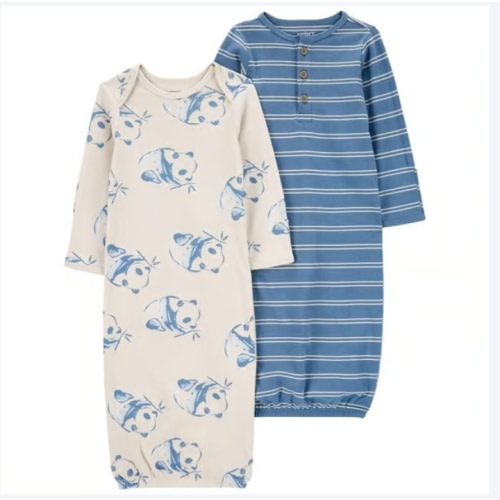 Baby Boy Carter’s® 2pk. Panda Stripe Nightgowns - Boscov's