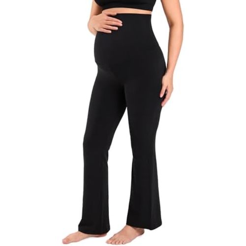 MOMANDA Cotton Maternity Foldover Pants 30.5"