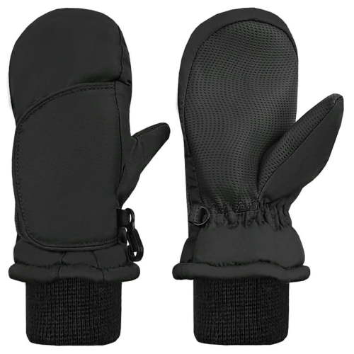 N'Ice Caps Kids Toddler Waterproof Thinsulate Mittens Winter Snow Boys Girls Easy-on Black Male