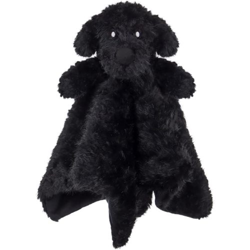 Apricot Lamb Black Poodle Soft Loveys for Babies, Security Blanket for Baby Boy and Girl, 14x14 Inches for Infant and Toddlers