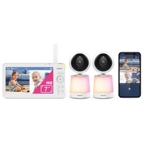 V-Tech 7" HD Smart WiFi Pan Tilt Video Baby Monitor with 2 Cameras