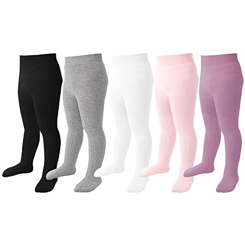 Mini angel Baby Tights Toddler Girl Tights Seamless Cable Knit Leggings Soft Cotton Stockings Pantyhose 3/4/5 Pack