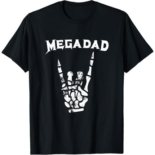 Megadad T-Shirt Rock Heavy Metal Guitar Dad Tee T-Shirt
