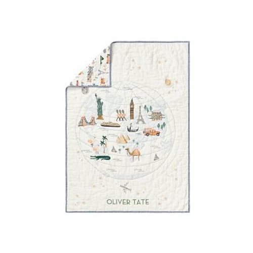 Rifle Paper Co City Baby Quilt , Multi, 36"W x 50"L