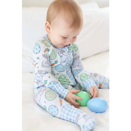 Hoppy Spring Convertible Zip Romper | Blue