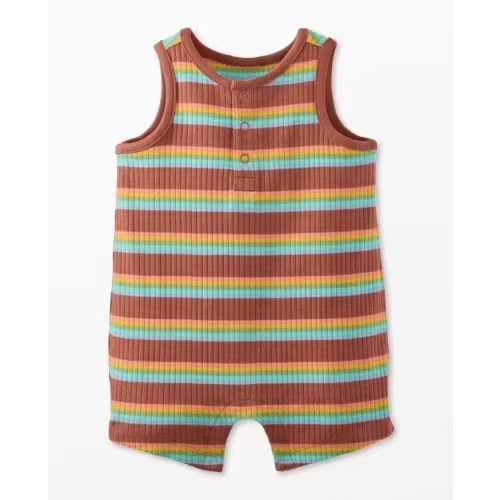 Baby Sleeveless Ribbed Shortie Romper | Hanna Andersson