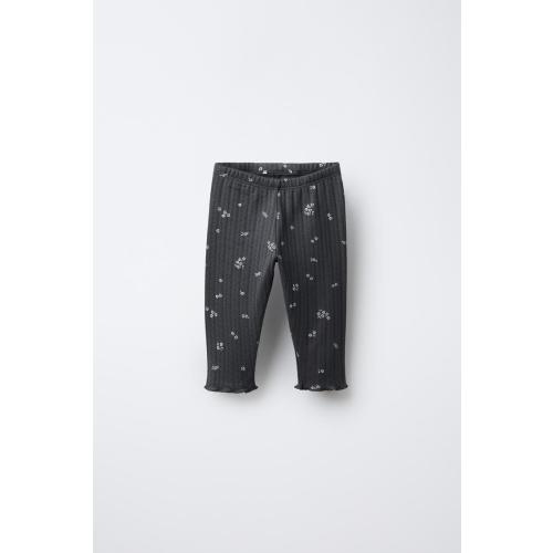 FLORAL PRINT LEGGINGS - Dark anthracite | ZARA United States