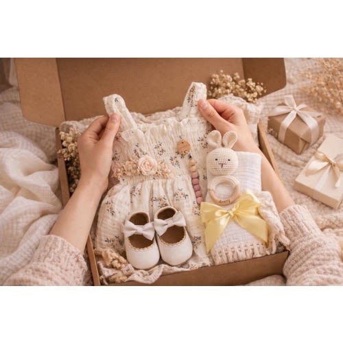 Welcome Baby Girl Gift for New Parents Signature Baby Girl Gift Box – Newborn Gift Set | Baby Shower Gift | Ready to Gift Baby Present