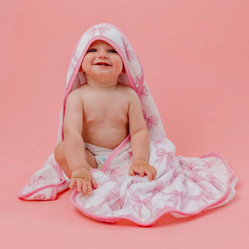 Premium Baby Knit Hooded Towel - Bow My Gosh