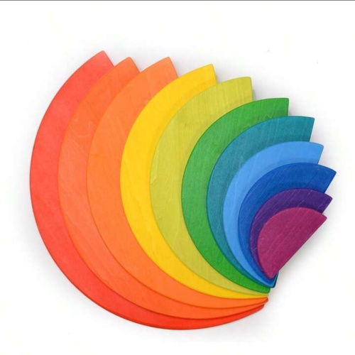 Wooden Rainbow Building Blocks For Children, Early Education Stacking Blocks Toy, Open-Ended Thinking And Logic Training Toy, Creative Stacking Toy, Children's Intellectual Development Toy | SHEIN