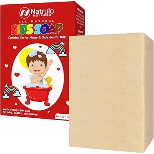 Baby Soap – Natural Unscented Goat Milk Kids Soap Bar for Sensitive Skin – Gentle Baby Wash & Bath Soap for Eczema, Dry, Itchy Skin Relief – Soothing, Moisturizing Oatmeal & Honey – Made in USA