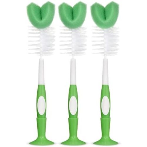 Amazon Basics Bottle Brush (Pack of 3), White (Previously Mama Bear)