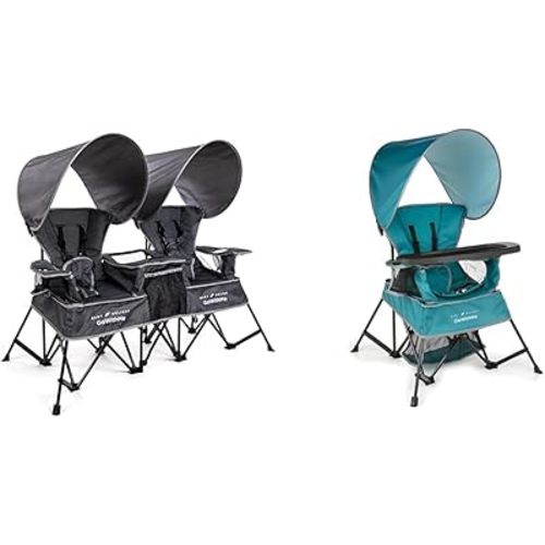 Baby Delight Go with Me Duo Deluxe Double Portable Chair and Venture Portable Chair Bundle | Indoor Outdoor Use