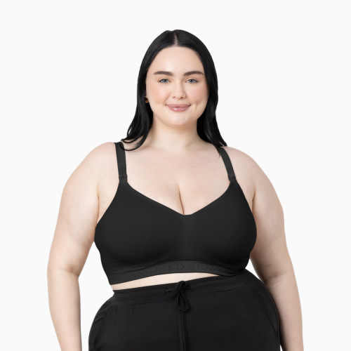 Kindred Bravely Signature Sublime Contour Maternity & Nursing Plunge Bra - Black, X-Large Busty