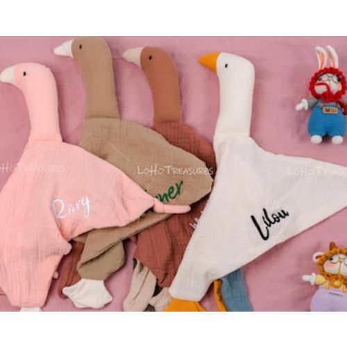 Goose Pillow With Name, Personalized Nursery Decor, Soft Boucle Goose Plush, Baby Shower Gift, Neutral Kids Room - Etsy