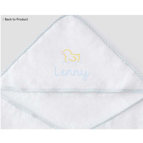 Lenny Duck Personalized Towel