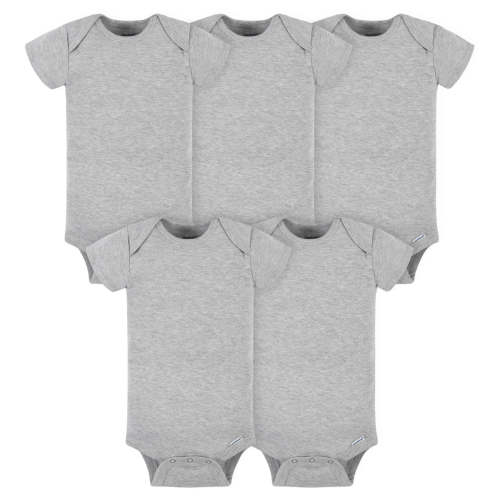 5-Pack Baby Neutral Gray Heather Ribbed Onesies® Bodysuits – Gerber Childrenswear