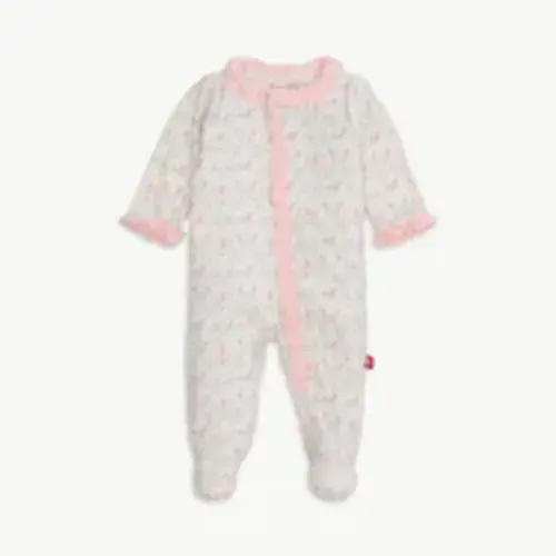 Magnetic Footie with Ruffle – Carousel Pink