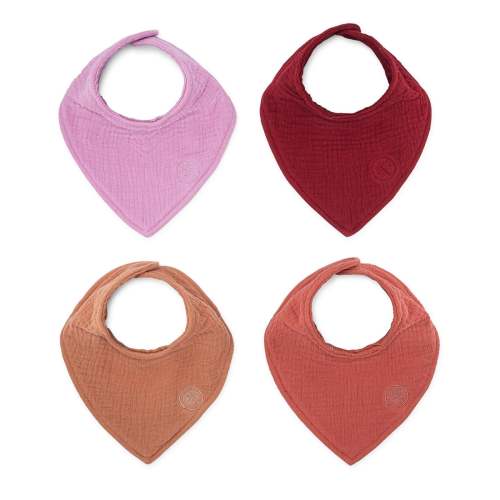 Muslin Bandana Bibs | Rose Set - 4 Pack | Parker Baby Co.