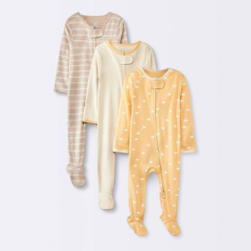 Baby 3pk Sunshine Sleep N' Play - Cloud Island™ Yellow, Size: 0-3M