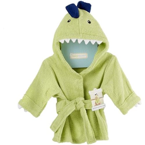 Baby Aspen "Splash-a-Saurus Dinosaur Hooded Towel Robe, 0-9 Months