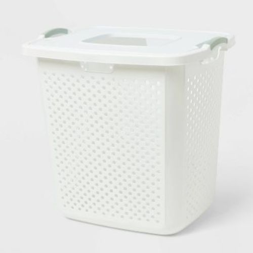 BR XL Lamper with Lid White with Daydream Green Handles - Brightroom™