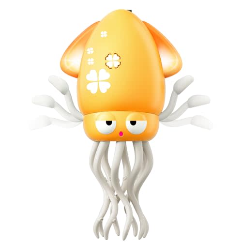 Dancing Squid Tummy Time Toy, Baby Crawling Toys with Music & Lights | Interactive Crawling, Obstacle Avoidance, Rechargeable, Sensory Baby Toy, Boys Girls Toddler Infant Birthday Gifts