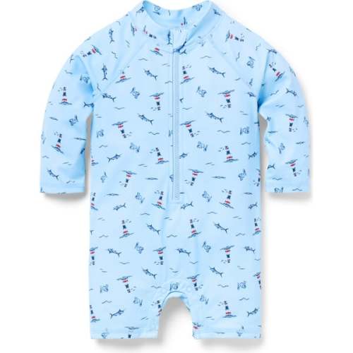 Baby Recycled Nautical Icon Rash Guard Swimsuit, Blue - Janie and Jack | Maisonette