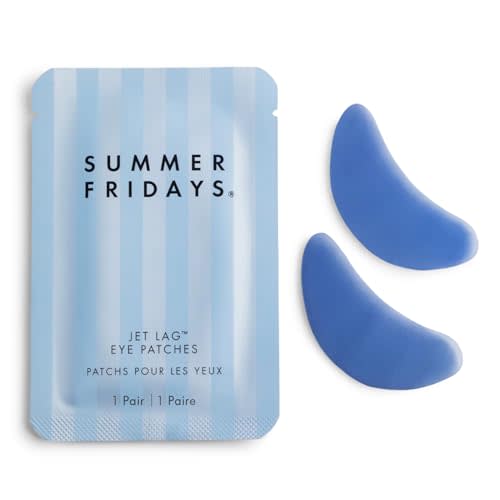 Summer Fridays Jet Lag Under Eye Patches - Hydrating & Depuffing Hydrogel Eye Masks with Caffeine & Peptides to Soothe & Refresh the Undereye Area (6 Pairs)