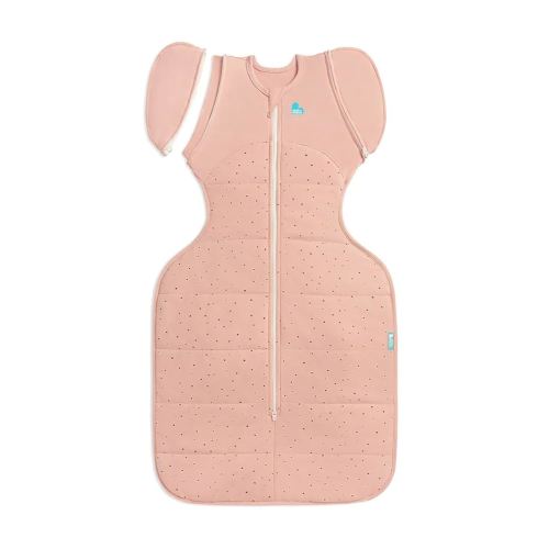 Love To Dream Swaddle UP, Transition Bag Warm 2.5 TOG, Patented Zip-Off Wings, Gently Help Baby Safely Transition from Being Swaddled to Arms Free (Rose Pebbles, Medium (13-19 lbs.))