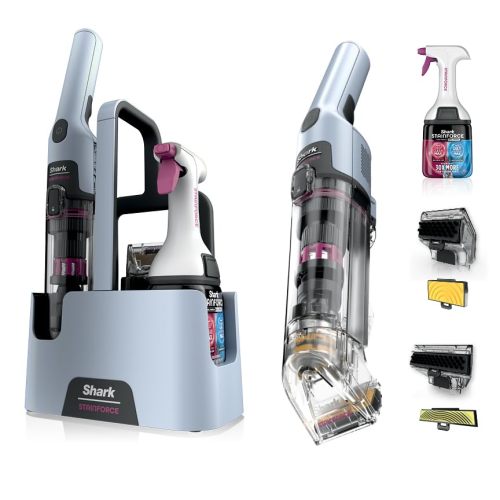 Shark StainForce Cordless Stain, Odor & Urine Remover, 2 Tools, HX102BRN | For Carpets, Area Rugs, Upholstery, Cars & Outdoors, Dual-Activated Formula, Stain Eliminator & Wide Stain Tools, Caddy