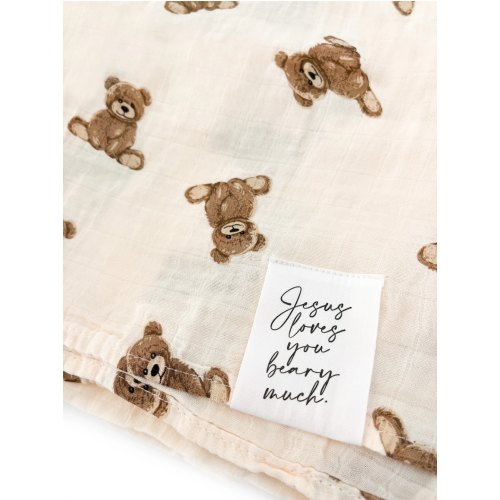 Jesus Loves You Beary Much Swaddle Blanket – OUR HOUSE ABOVE