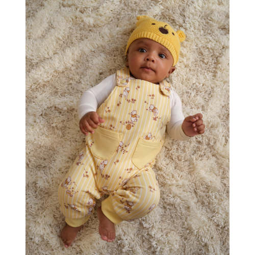 Disney Winnie The Pooh Sweet Strolls Stripe Overall Romper