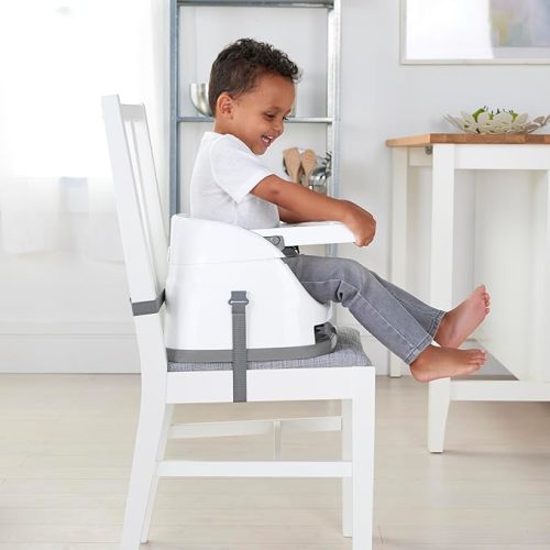 Ingenuity Baby Base 2-in-1 Booster Feeding and Floor Seat with Self-Storing Tray - Cashmere