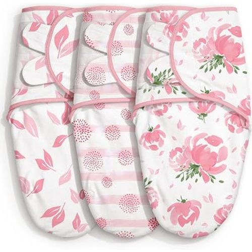 GLLQUEN BABY Swaddles for Newborns 0-3 Months, Adjustable & Easy Fastener