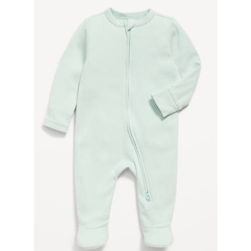 Textured Ribbed 2-Way-Zip Sleep & Play Footed One-Piece for Baby