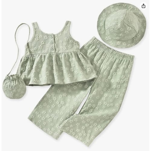 Green Sleeveless Summer Set
