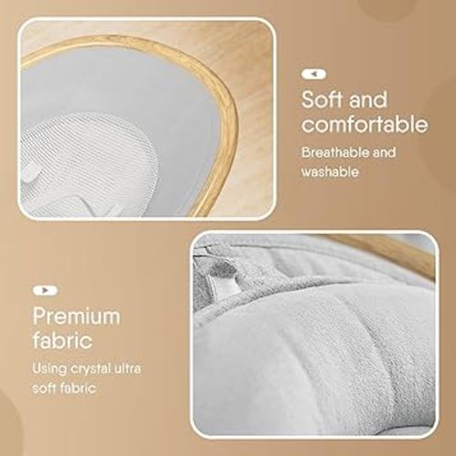 Baby Swings for Infants, Fasonbaby Bluetooth Infant Swing with Music Speaker with 3 Seat Positions, 5 Speeds and Remote Control - Portable Baby Swing for Indoor and Outdoor (White)