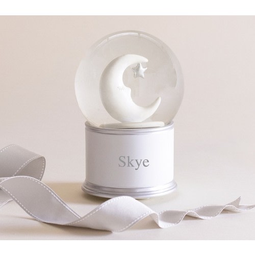 Sleepy Moon Musical Light-Up Snow Globe