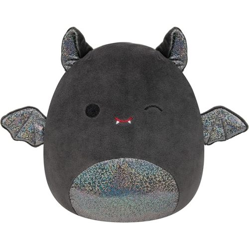 Squishmallows Original 8-Inch Emily Bat with Sparkly Ears and Belly - Medium-Sized Ultrasoft Official Jazwares Plush