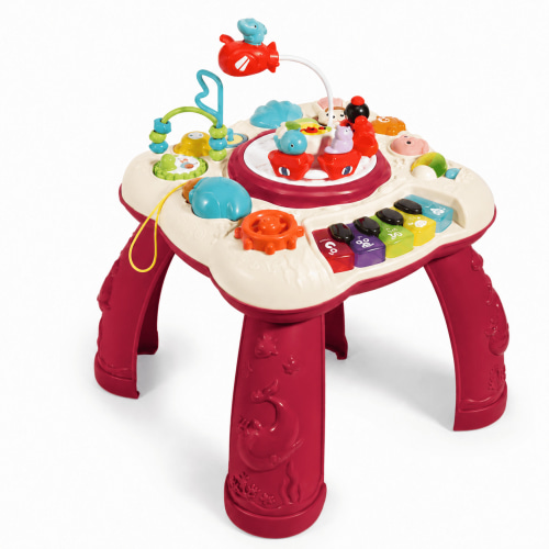 3-in-1 Ocean-Themed Musical Activity Table with Crib Attachment 6M+