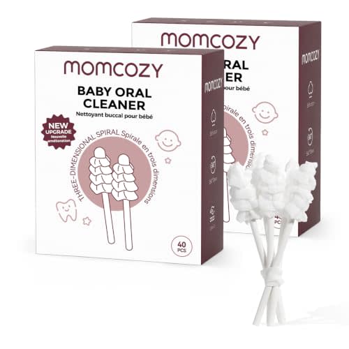 Momcozy Baby Tongue Cleaner Baby Toothbrush Disposable Oral Cleaner 80Count | Baby Oral Cleaner, Toddler ToothBrush for Tooth Mouth Gum Clean, Baby Essentials for Newborn, Baby Mouth Cleaner Newborn